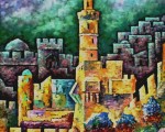 Jerusalem. King David tower–oil on canvas100x80  cm.-2004. Original