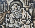 –The  Jewish  clerk–2010 acrylic on canvas 70x70cm.