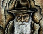 –The Lubavitcher Rebbe–acrylic on canvas 70×70 cm.