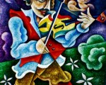 –Violin serenade–oil on canvas80x60cm. Original