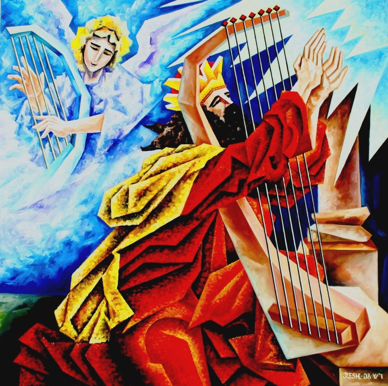 --Psalm from king David--oil on canvas100x100cm. Original $2500