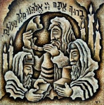 --The Jewish Holiday--acrylic on canvas 70x70 cm.