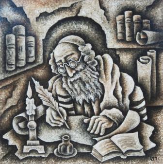 --The  Jewish  clerk--2010 acrylik on canvas 70x70cm.