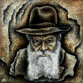 --The Lubavitcher Rebbe--acrylic on canvas 70x70 cm.