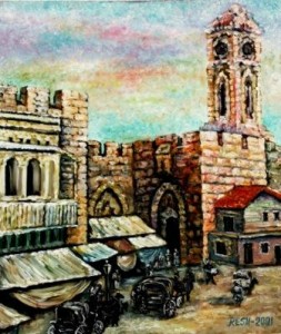 --The old Jerusalem--oil on canvas70x60cm.-2001